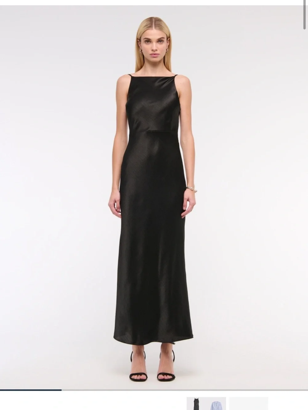 Abercrombie & Fitch Black Boatneck Maxi Dress